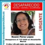 Alerta de desaparición