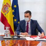 El presidente del Gobierno, Pedro Sánchez, ayer durante una reunión en Moncloa