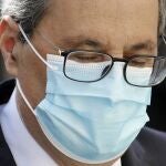 El president Quim Torra, ayer en la reunión semanal del Ejecutivo