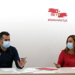 El secretario general del PSOECyL y portavoz en las Cortes, Luis Tudanca,durante la reunión de la Comisión Ejecutiva del partido
