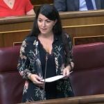 La diputada de Vox, Macarena Olona durante la sesión de control al Gobierno