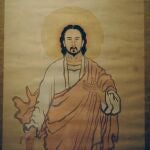 Representación de Jesucristo con rasgos japoneses en el Castillo de Francisco Javier.