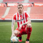 Christian Rivera, el día de su presentación como futbolista del Girona.