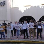 Concentración en defensa del tren en Algeciras