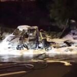 Autocaravana quemada del exconcejal de Ciudadanos en el Ayuntamiento de Málaga y diputado provincial, Juan Cassá