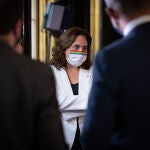 La alcaldesa de Barcelona, durante la celebración de la Junta Local de Seguridad de Barcelona en el Ayuntamiento de Barcelona, la semana pasada.