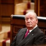 Don Juan Carlos, en el Congreso, durante el acto conmemorativo del 40º aniversario de la Constitución el 6 de diciembre de 2018