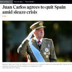 Información sobre el rey emérito en The Times
