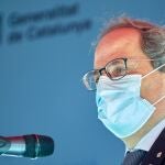 El president Quim Torra ayer en una visita a Girona