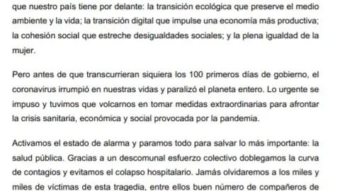 Carta de Pedro Sánchez a la militancia