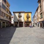 Calles del centro de Aranda del Duero prácticamente vacías