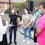 La consellera de Salud, Alba Vergés, en una visita a los centros de cribados masivos
