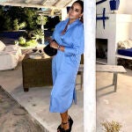 Vicky Martín Berrocal y el vestido camisero de Zara de nueva colección.