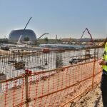 ￼El consejero de Sanidad de la Comunidad de Madrid visita las obras del Hospital de Emergencias de Madrid Isabel Zendal, en Valdebebas.
