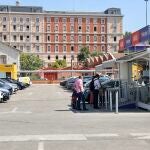 Aparcamiento de coches de alquiler