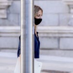 La ex portavoz del Grupo Popular en el Congreso, Cayetana Álvarez de Toledo, ofrece una declaración pública en el exterior del Congreso el día en que el presidente del PP Pablo Casado ha nombrado a Cuca Gamarra como nueva portavoz, en Madrid a 17 de agosto de 2020.17 AGOSTO 2020Ricardo Rubio / Europa Press17/08/2020