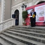 El expresidente de la Generalitat Carles Puigdemont pronuncia una conferencia en la 52 Universitat Catalana d'Estiu (UCE), en Prada de Conflent, el viernes 21 de agosto de 2020.