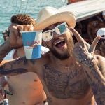 Así festejó Neymar haber eliminado al RB Leipzig.