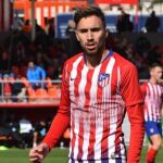 Dario Poveda con el Atlético de Madrid.