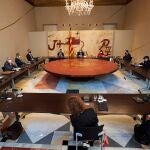 El presidente de la Generalitat, Quim Torra preside la reunión de gobierno semanal que se celebra este martes en la Generalitat.