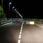 Imagen de una de las carreteras de acceso a Benigànim que quedó cerrada durante la madrugada del primer día de confinamiento