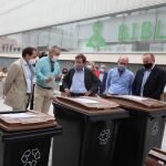 El alcalde de Madrid, José Luis Martínez-Almeida celebra la incorporación del distrio Centro al cubo de residuos orgánicos separados