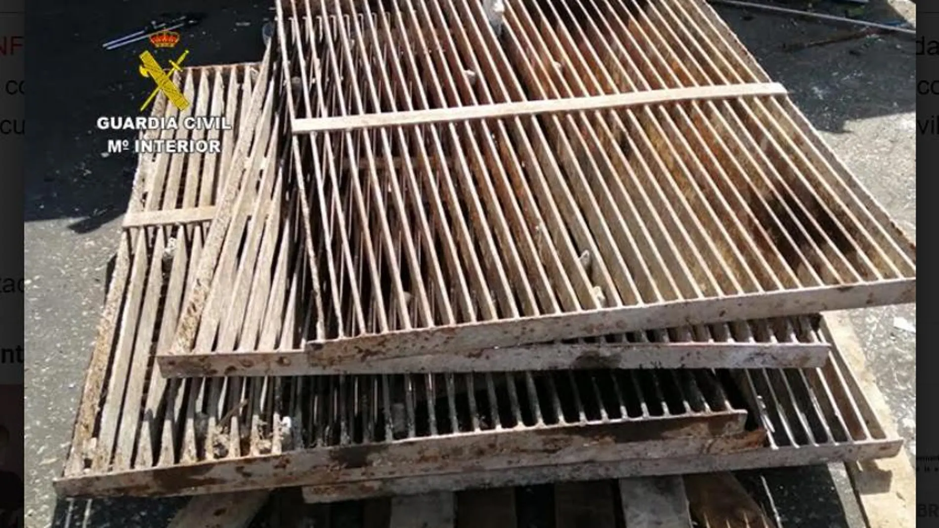 Parte del material recuperado