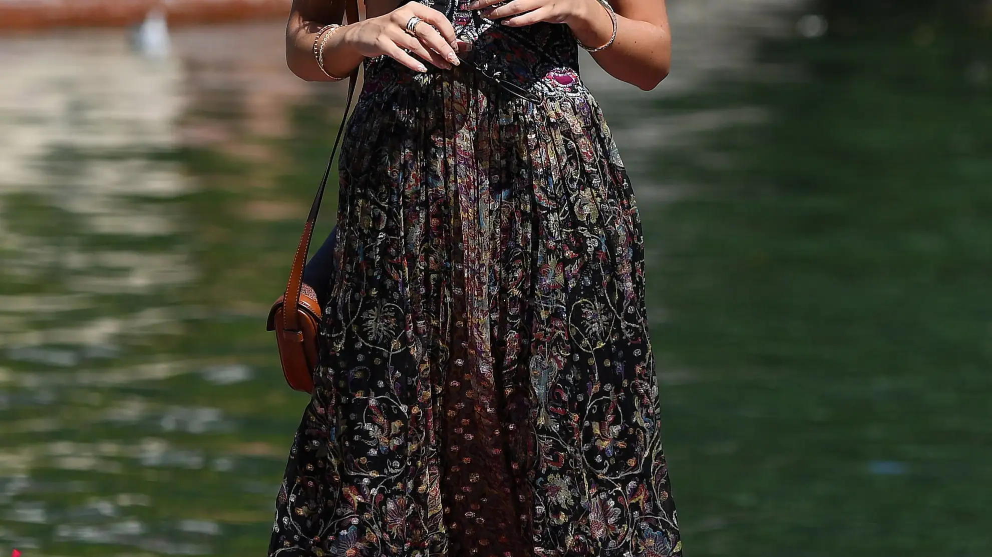 Ester Expósito a su llegada a Venecia.
