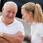 Amancio Ortega junto a su hija Marta, en una imagen de archivo