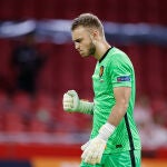 Jasper Cillessen, portero del Valencia, con Holanda.