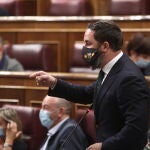 Santiago Abascal, durante su discurso en el Congreso