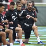 Javi Martínez en una entrenamiento con el Bayern de Múnich.