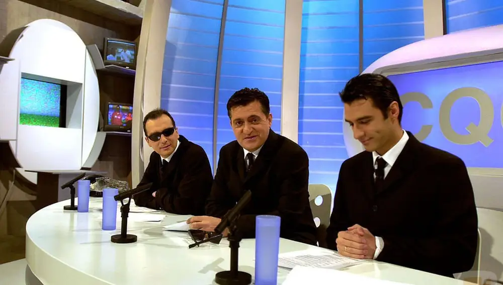 En un momento de "Caiga quien caiga" con Juanjo de la Iglesia y El Gran Wyoming