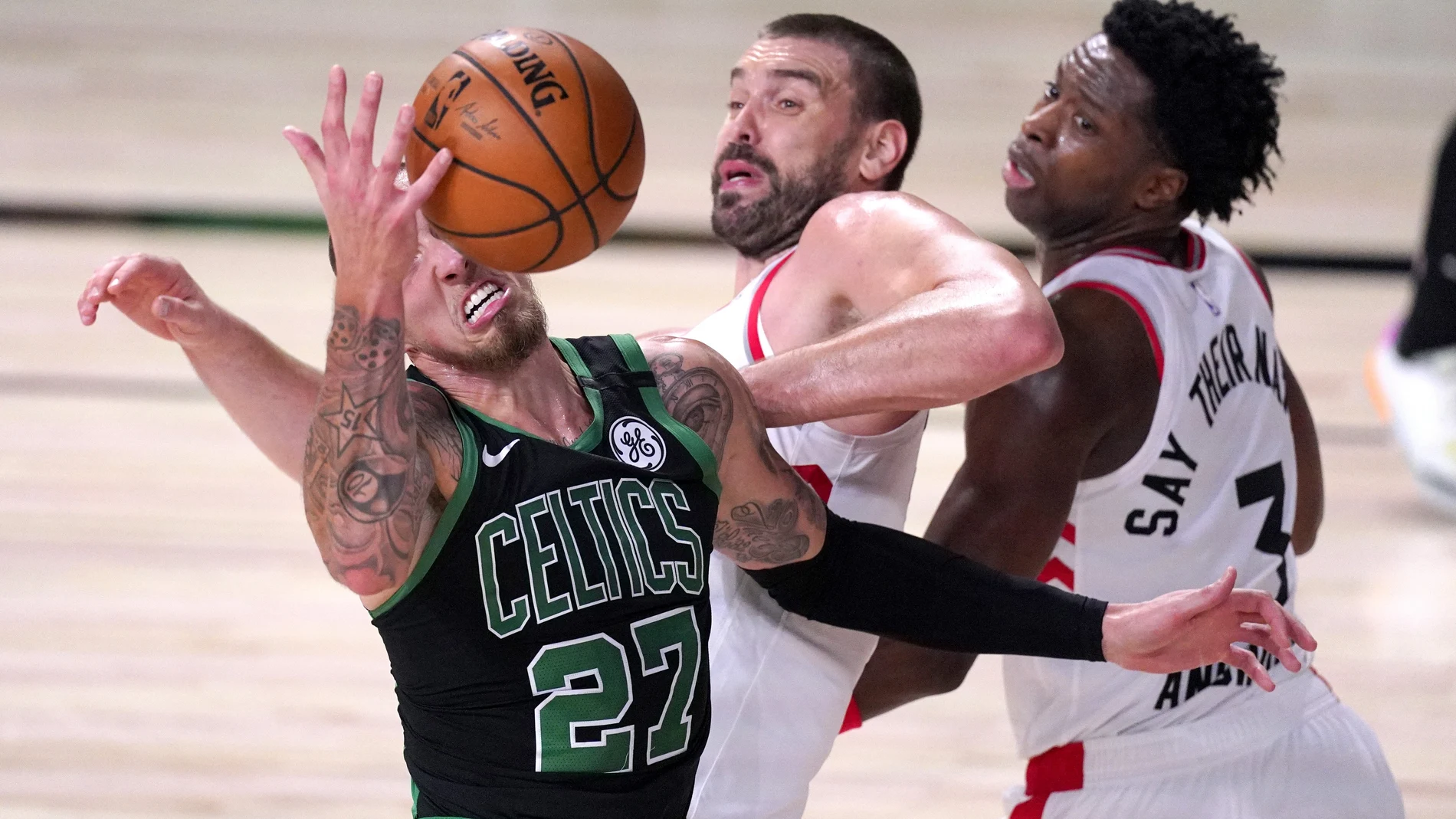 Marc Gasol, en el encuentro ante los Celtics