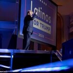 President Donald Trump arrives for a Latinos for Trump Coalition roundtable at Arizona Grand Resort & Spa, Monday, Sept. 14, 2020, in Phoenix. (AP Photo/Andrew Harnik)