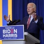 Joe Biden durante un acto con motivo del Mes de la Herencia Hispana en Estados Unidos en Kissimmee, Florida