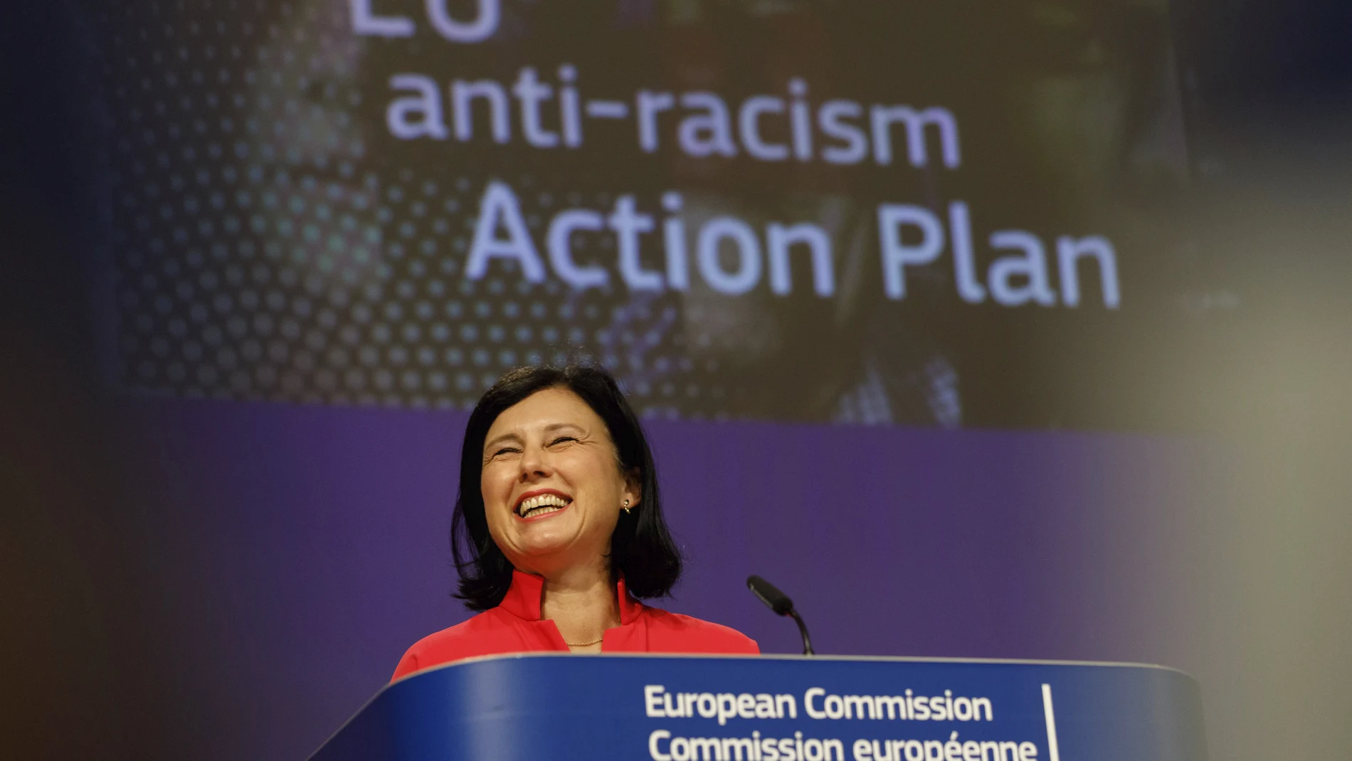 La checa Vera Jourova, vicepresidenta de la Comisión Europea y responsable de la cartera de Justicia