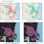 Evolución de las concentraciones de restos genómicos de SARS-Cov-2 por sectores en la ciudad de Valencia