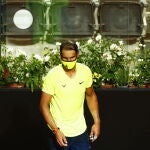 Rafa Nadal, con mascarilla
