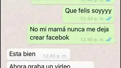 Conversación mantenida con el pedófilo haciéndose pasar por una niña de 10 años