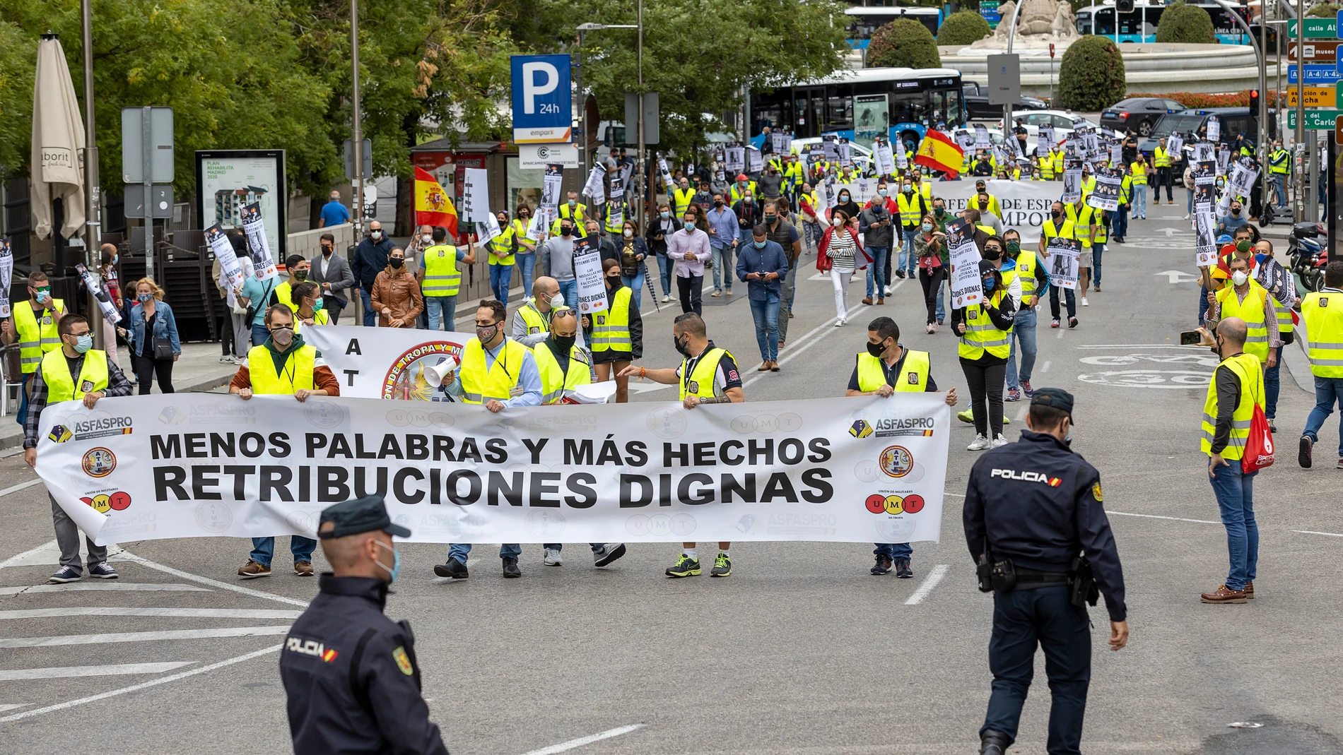 Manifestación de militares el pasado 19 de septiembre en Madrid