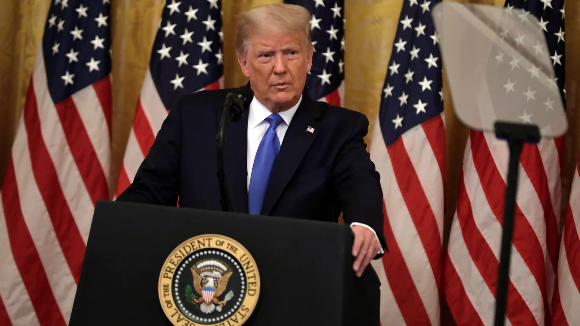 En octubre de 2017, el presidente de Estados Unidos, Donald Trump, afirmó en unas declaraciones que creía que el gobierno de Cuba era el responsable de los supuestos ataques que provocaron el síndrome de la Habana. Fotografía tomada el 23 de septiembre de 2020. EFE/EPA/Yuri Gripas