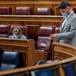 MADRID, 23/09/2020.- El portavoz de ERC, Gabriel Rufián, durante la sesión de control al Gobierno este miércoles en el Congreso. EFE/ Emilio Naranjo