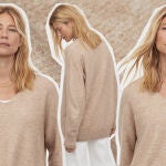 En la imagen, una modelo posa con jersey de H&M