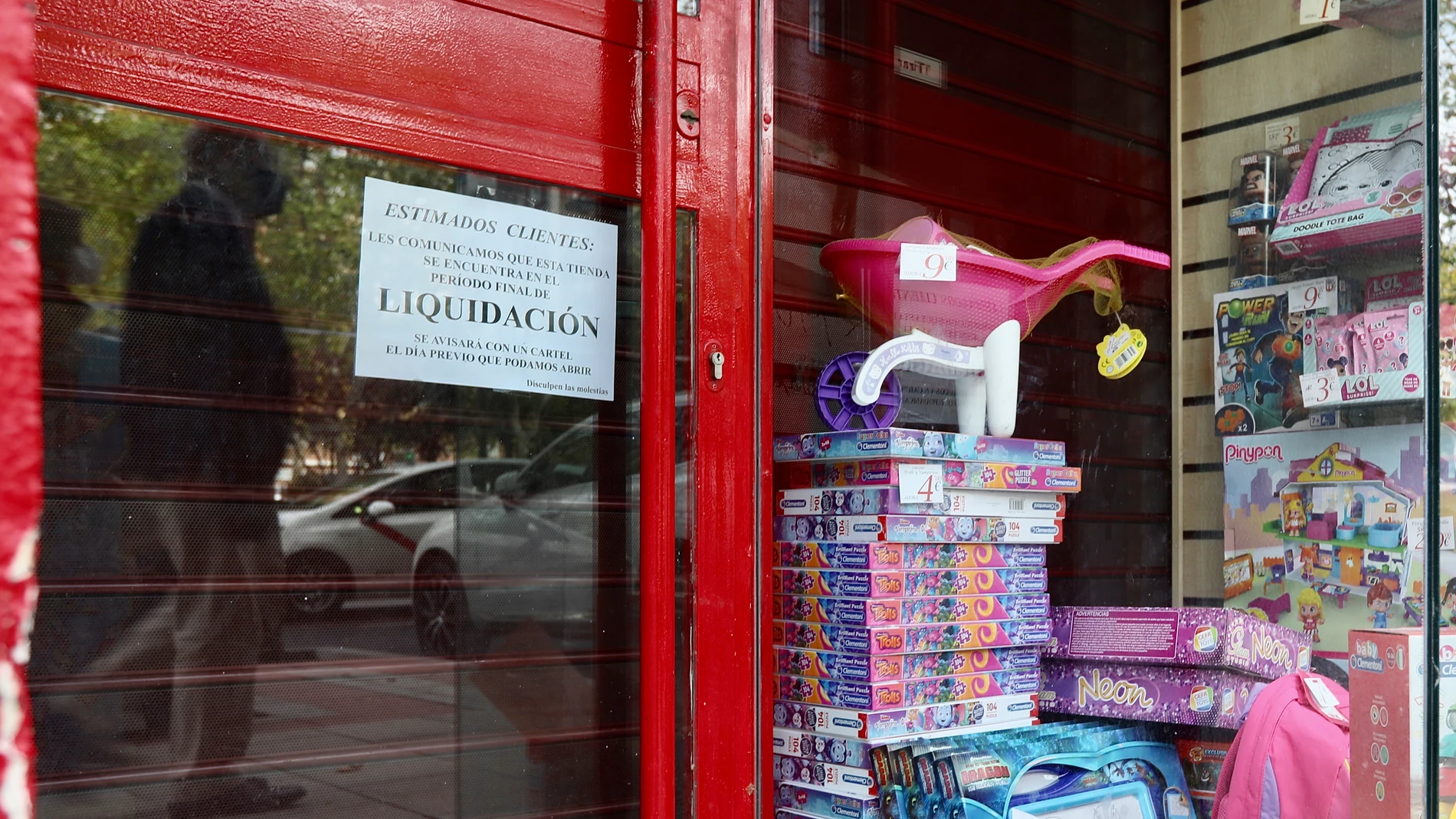 Negocio cerrado por la crisis del coronavirus.