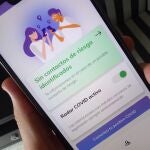 Un telefono inteligente con la aplicación Radar CovidEUROPA PRESS24/09/2020
