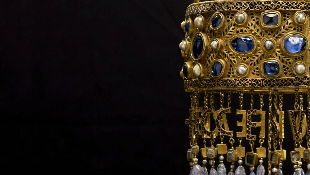 Corona de Recesvinto, una de las piezas protagonistas del Tesoro de Guarrazar.