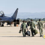 Pilotos del Ejército del Aire durante un ejercicio