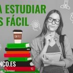 Imagen de la promoción de Unicaja Banco para préstamos destinados al estudio al 0%