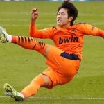 Kang In Lee con el Valencia.